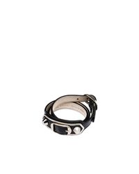 Balenciaga | Black Classic Metallic Edge Bracelet Triple Tour | Lyst