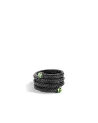 John Hardy | Black Classic Chain Multi Row Coil Ring | Lyst