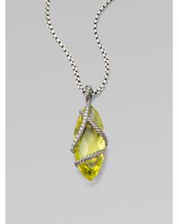 David Yurman | Yellow Diamond Lemon Citrine Enhancer | Lyst