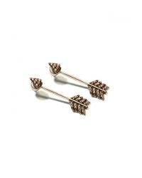 Pamela Love | Metallic Shooting Arrow Earring In Antique Brass | Lyst