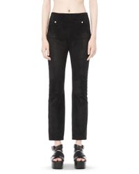 T By Alexander Wang | Black Stretch Suede Skinny Pant | Lyst