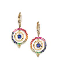 Temple St. Clair | Metallic Celestial Multicolor Sapphire, Diamond & 18K Yellow Gold Piccolo Tolomeo Drop Earrings | Lyst