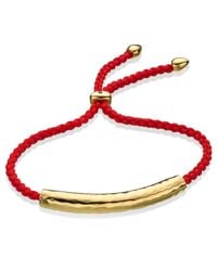 Monica Vinader | Purple Fiji 18ct Gold-plated Friendship Bracelet | Lyst