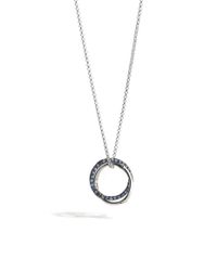John Hardy | Blue Bamboo Medium Interlink Pendant | Lyst