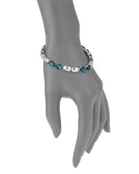 Ippolita | Metallic Rock Candy Wonderland Kelly Pyrite, Clear Quartz & Sterling Silver Tennis Bracelet | Lyst