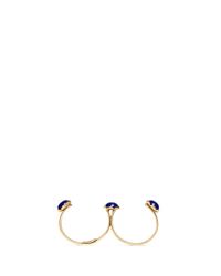 Ela Stone | Blue 'liad' Lapis Lazuli Two Finger Ring | Lyst