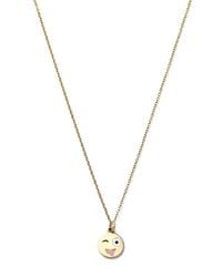 Alison Lou | Yellow Small Crazy Face Necklace | Lyst
