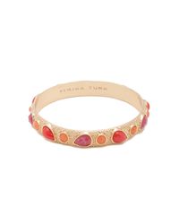 Trina Turk | Orange Stone Bangle Bracelet | Lyst