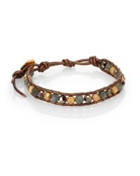 Chan Luu | Brown Labradorite, Crystal & Metallic Leather Beaded Wrap Bracelet | Lyst