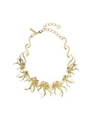 Oscar de la Renta | Metallic Light Gold Sea Swirl Pearl Necklace | Lyst