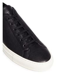 Common Projects | Black 'original Achilles' Nubuck Leather Sneakers for Men | Lyst