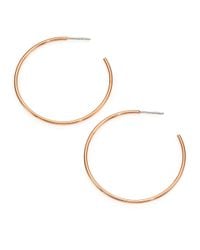 Michael Kors | Metallic Cityscape Chains Rose Goldtone Hoop Earrings/1.5 | Lyst