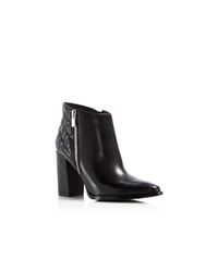 Ivanka Trump | Black Rilee Quilted Pointed Toe High Heel Booties | Lyst