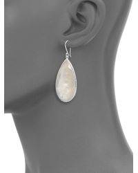 Ippolita | Metallic Rock Candy Mother-of-pearl, Clear Quartz & Sterling Silver Doublet Pear Drop Earrings | Lyst