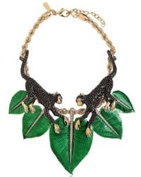 Roberto Cavalli | Green Monkey Necklace With Swarovski Crystals | Lyst