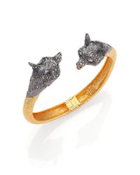 Alexis Bittar | Metallic Elements Dark Phoenix Crystal Fox Bypass Bracelet | Lyst