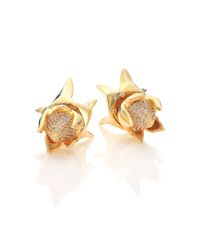 Eddie Borgo | Metallic Rose Pave Crystal & Lacquer Reversible Double-sided Stud Earrings | Lyst