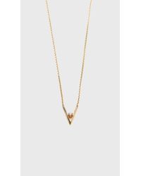 Wwake | Metallic Diamond Triangle Necklace | Lyst