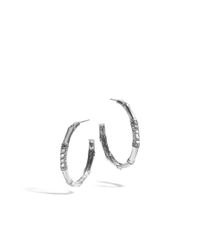 John Hardy | Metallic Bamboo Medium Hoop Earrings | Lyst