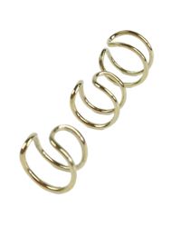 Alyssa Norton | Metallic Set Of 3 Gold Rings | Lyst