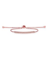 Anne Sisteron - Pink 14kt Rose Gold Diamond Bar Tie Back Bracelet - Lyst