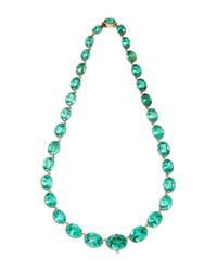 Fd Gallery | Antique Green Paste And Gold Riviere Necklace | Lyst