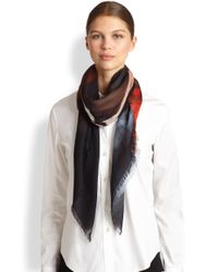 Givenchy | Blue 'rottweiler' Wool and Silk Scarf | Lyst