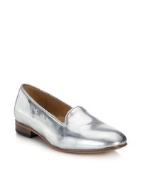 Dieppa Restrepo | Dandy Metallic Leather Slippers | Lyst