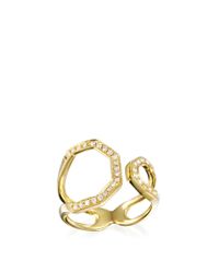Dana Rebecca | Metallic Jen White Diamond Hexagon Ring | Lyst