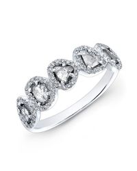 Anne Sisteron - Metallic 14kt White Gold Diamond Slice Princess Ring - Lyst
