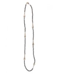 Subversive Jewelry | Gray Grey And Silver Teardrop Necklace | Lyst