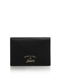 Gucci | Black Swing Leather Id Case | Lyst