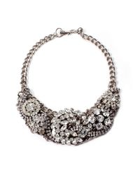 Lulu Frost - Metallic Silvertone Collage Necklace - Lyst