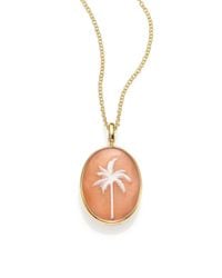 Ippolita | Metallic Queen Shell, Clear Quartz & 18k Yellow Gold Oval Palm Tree Cameo Doublet Charm | Lyst