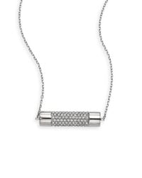 Michael Kors | Metallic Cityscape Chains Pavé Bar Pendant Necklace | Lyst