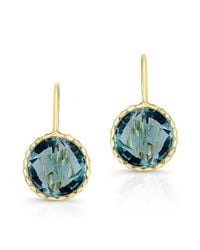 Anne Sisteron - Multicolor 14kt Yellow Gold Blue Topaz Earrings - Lyst