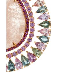 Shawn Ames | One-Of-A-Kind "Rainbow Organic" Morganite, Pink Sapphires, Amethyst And Assorted Color Spinel Earrings | Lyst