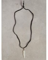 John Varvatos | Black Carved Horn Feather Necklace for Men | Lyst