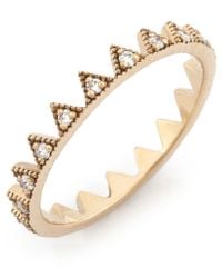 Kismet by Milka | Metallic Gold Crown Ring | Lyst