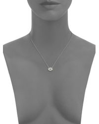 Michael Kors | Metallic Brilliance Knots Pavé Pendant Necklace/silvertone | Lyst