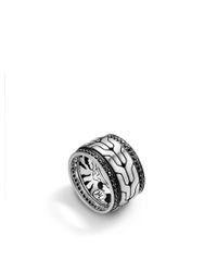 John Hardy | Black Classic Chain Band Ring for Men | Lyst