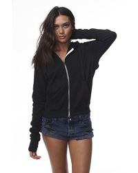 Spiritual Gangster - Open Back Zip Hoodie In Black - Lyst