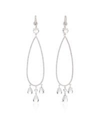 Nina Runsdorf | Metallic Moonstone And Rose Cut Diamond Earrings | Lyst