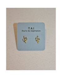 Tai | Gray Charcoal Flower Stud | Lyst