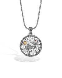 John Hardy | Metallic Legends Naga Pendant Necklace In Silver And 18k Gold | Lyst