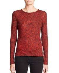 Proenza Schouler | Red Long-sleeve Printed Jersey Tissue Tee | Lyst