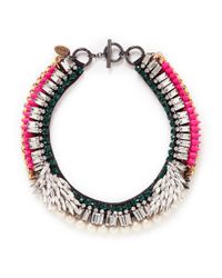 Venna | Multicolor Marquise Cut Crystal Wing Collar Necklace | Lyst