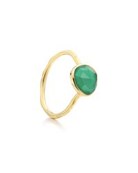 Monica Vinader | Metallic Onyx Siren Stacking Ring | Lyst