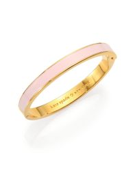 kate spade new york | Pink Make Me Blush Enamel Idiom Bangle Bracelet | Lyst