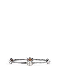 Kenneth Jay Lane | Metallic Teardrop Crystal Bangle | Lyst